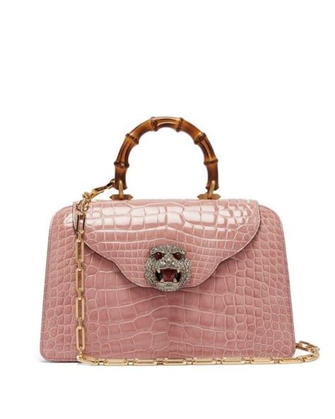 gucci pink bamboo bag